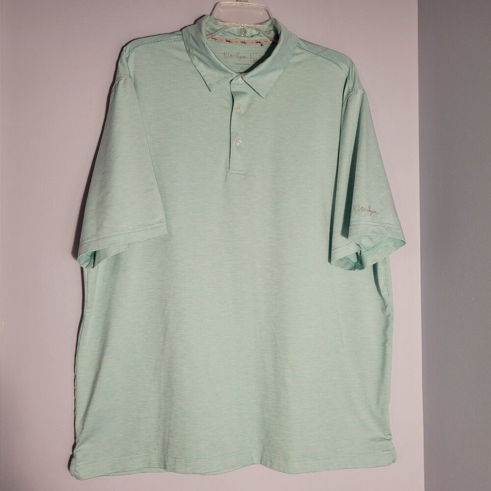 Walter Hagen 11 Majors Golf Polo Light Green Short Sleeve Shirt Men XL
